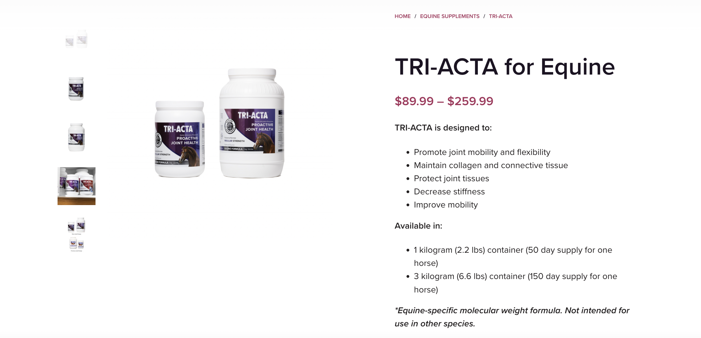 equine tri-acta