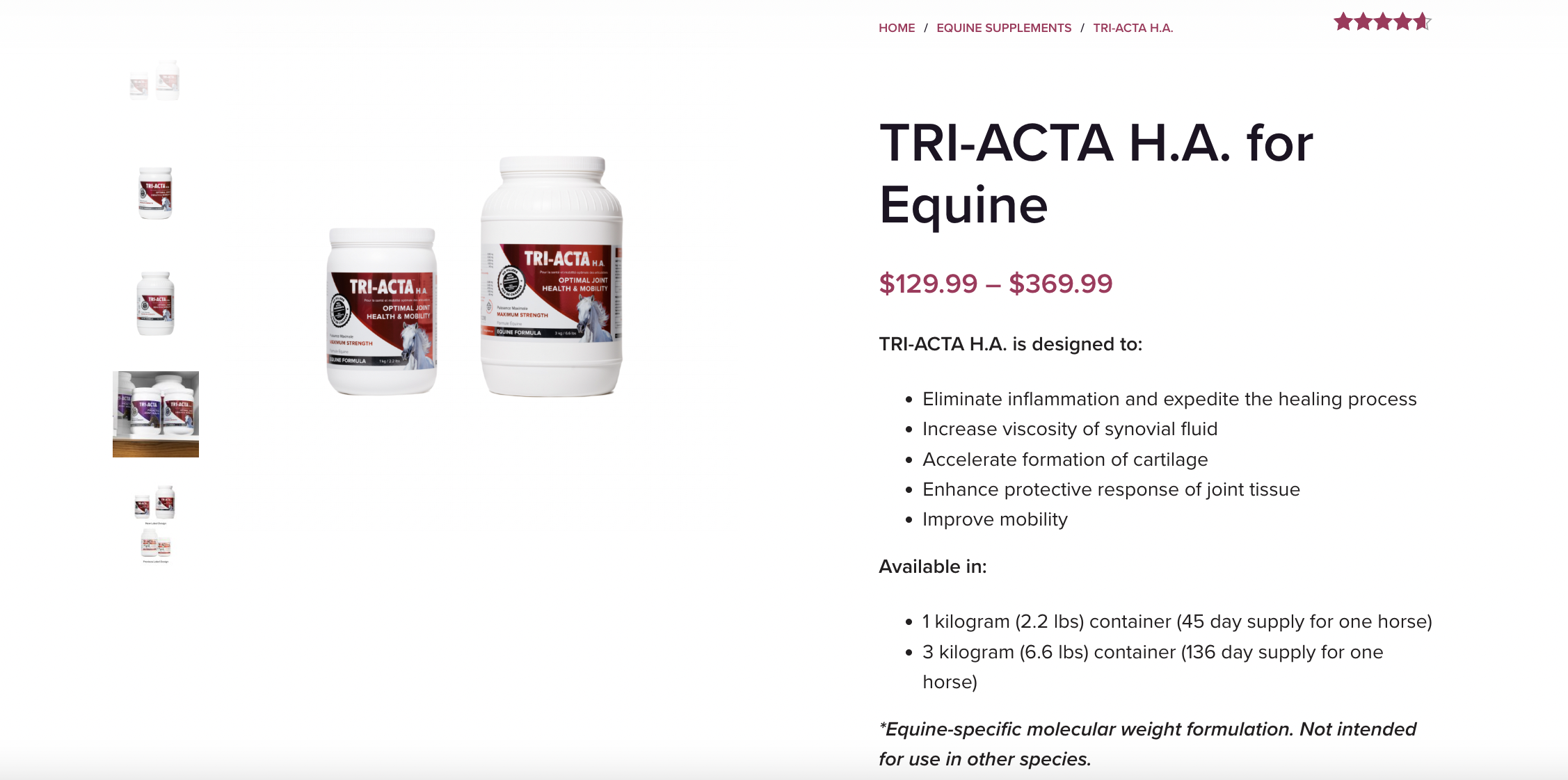 equine tri-acta ha